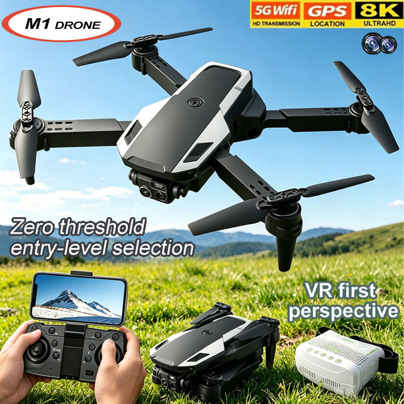 Drone Avion Rc - Foldable M1 Mini Drone 8K HD