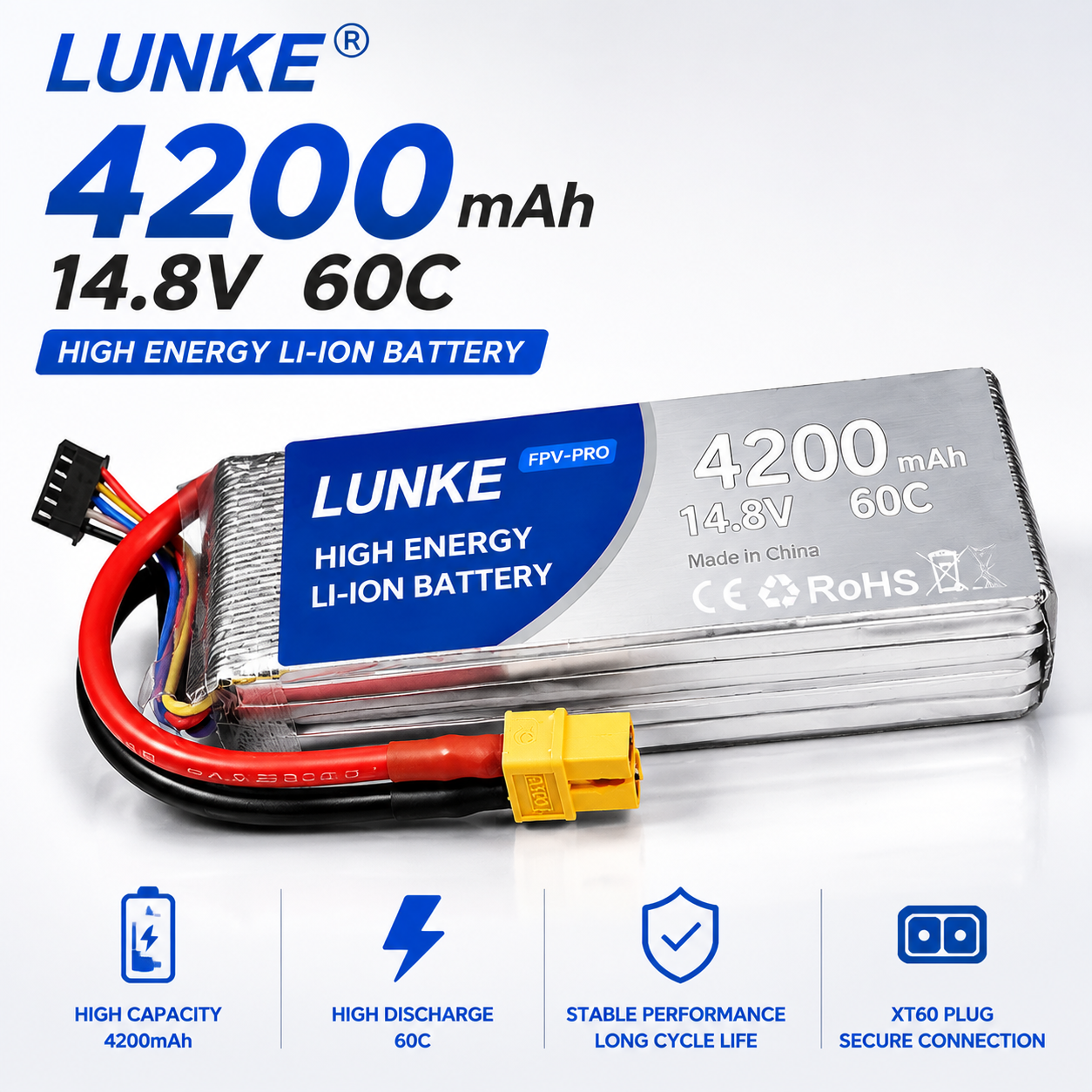 Batterie Lipo 2S 7.4V 5000mAh  - Drone Avion Rc บทวิจารณ์และราคา