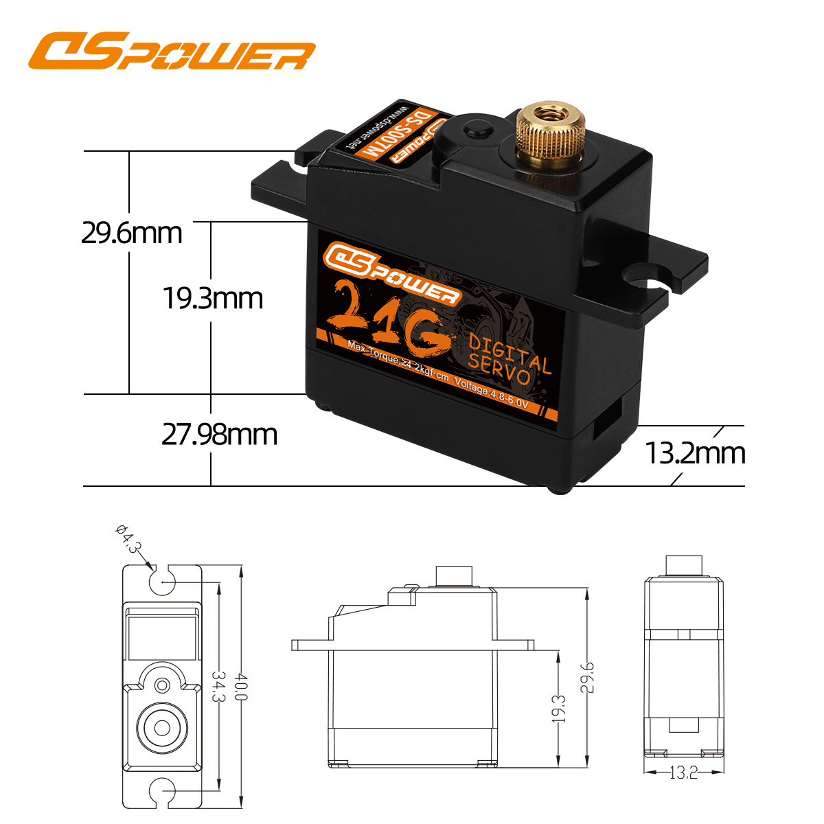 DSPOWER 21G Metal Gear Digital - Drone Motor Rc Car บทวิจารณ์และราคา