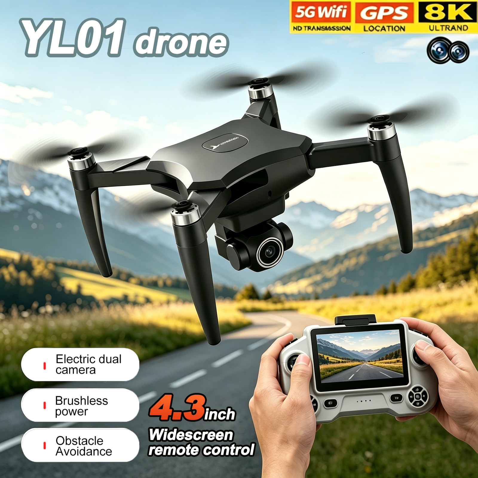 Mini Drone GPS Professional 8K - Drone Avion Rc บทวิจารณ์และราคา