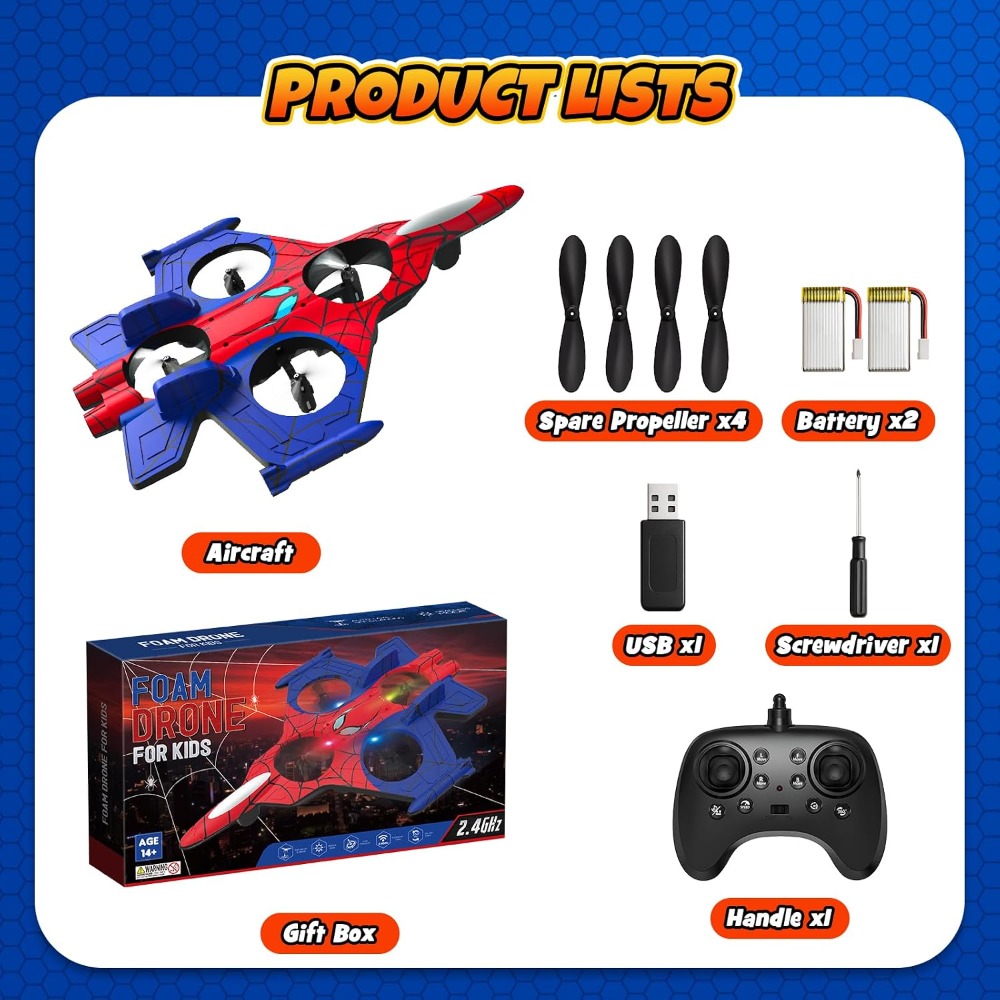 Foam RC Airplane for Kids 8-12 - Drone Rc Fighter Jet บทวิจารณ์และราคา