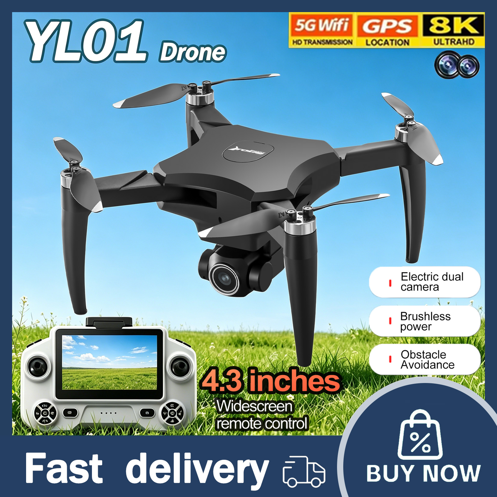 YL01 Mini Drone 8K Professiona - Drone Avion Rc บทวิจารณ์และราคา