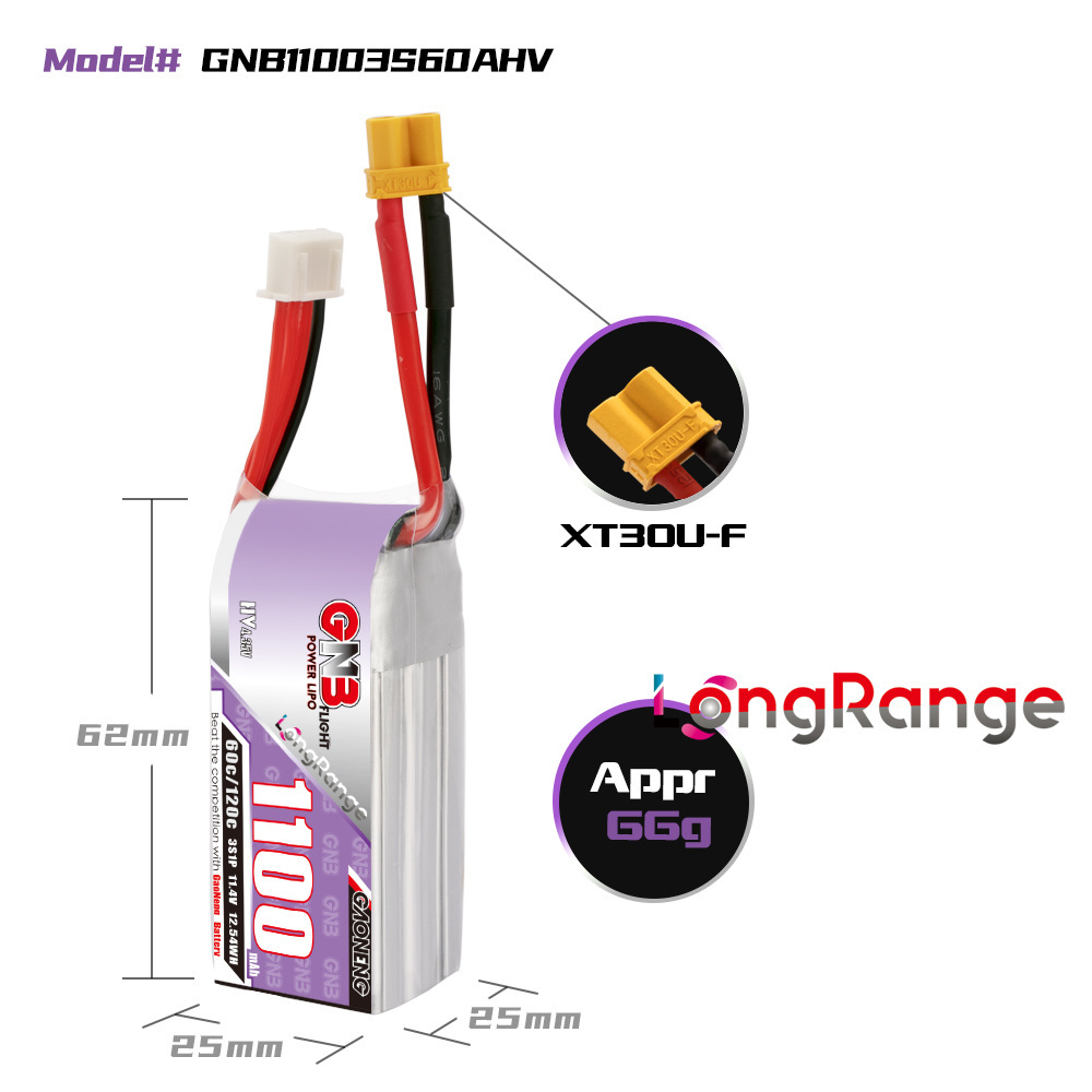 GNB 1100mAh 2S 3S 4S 6S 60C/12 - Drone Rc Quadcopter Controller บทวิจารณ์และราคา