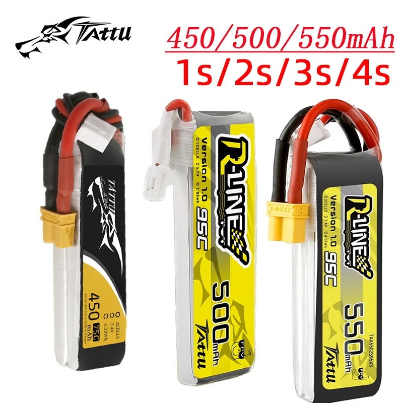 3Pcs NEW TATTU 450/500/550mAh  - Nano Quad Fpv บทวิจารณ์และราคา