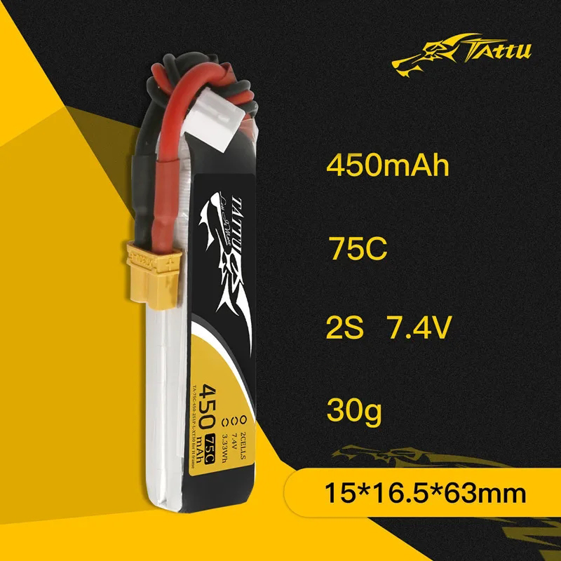 3Pcs NEW TATTU 450/500/550mAh  - Nano Quad Fpv บทวิจารณ์และราคา
